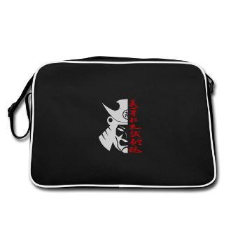 Samouraï Bushido – Casque et 7 vertus - Sac Retro - noir/blanc - Dos