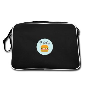 I like Burgers Diner Food - Retro Bag - black/white - Back