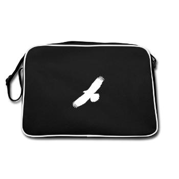 L'aigle royal, blanc, silhouette - Sac Retro - noir/blanc - Dos