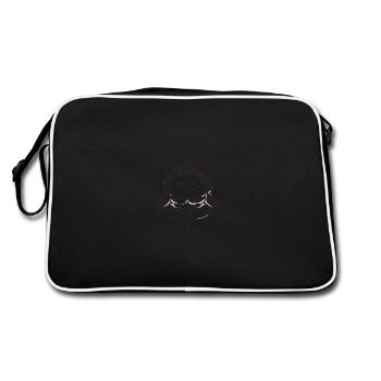 Trust Your Gut Meditating Brain Design - Retro Bag - black/white - Back