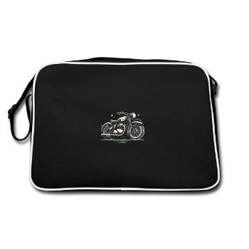 Moto Vintage Design Classique - Sac Retro - noir/blanc - Dos
