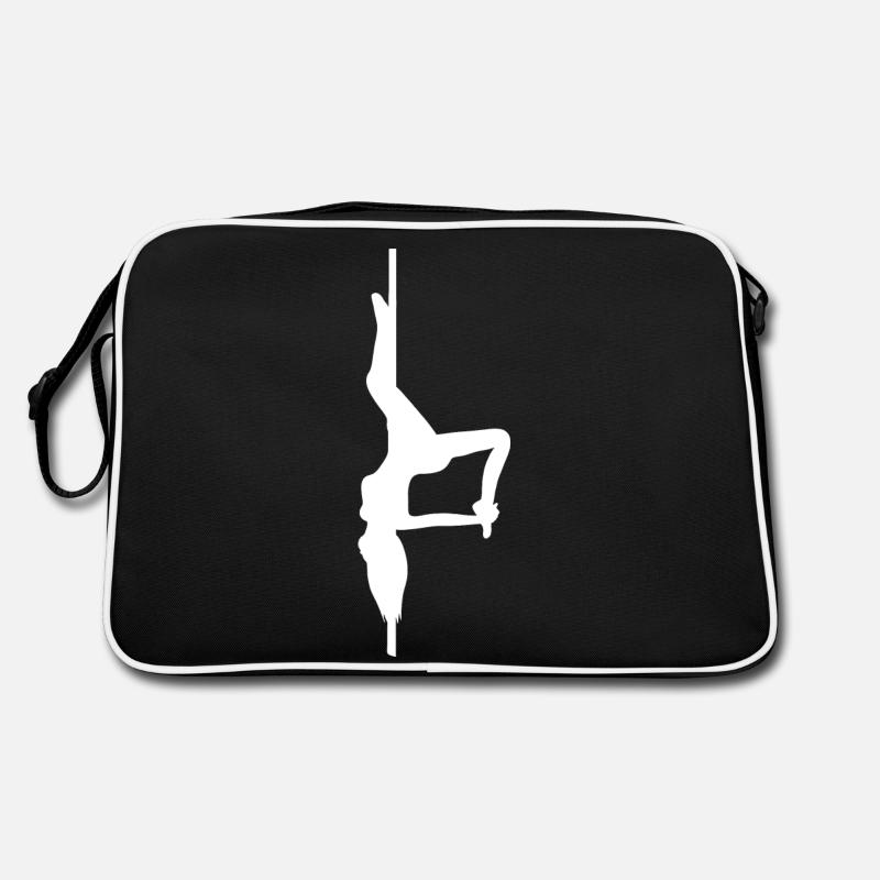 Pole Dance Silhouette - Retro Tasche - Schwarz/Weiß