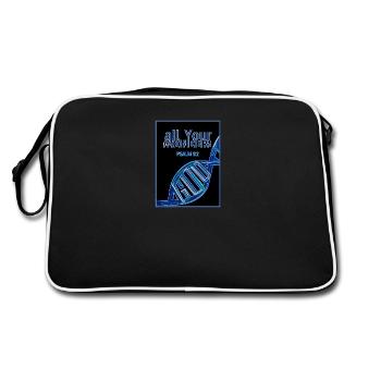 all YOUR wonders DNA - Retro Bag - black/white - Back
