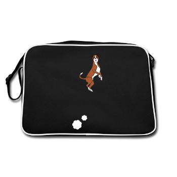 Boxer Dog Sauts - Sac Retro - noir/blanc - Dos
