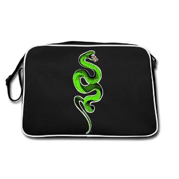 Serpent vert - Sac Retro - noir/blanc - Dos