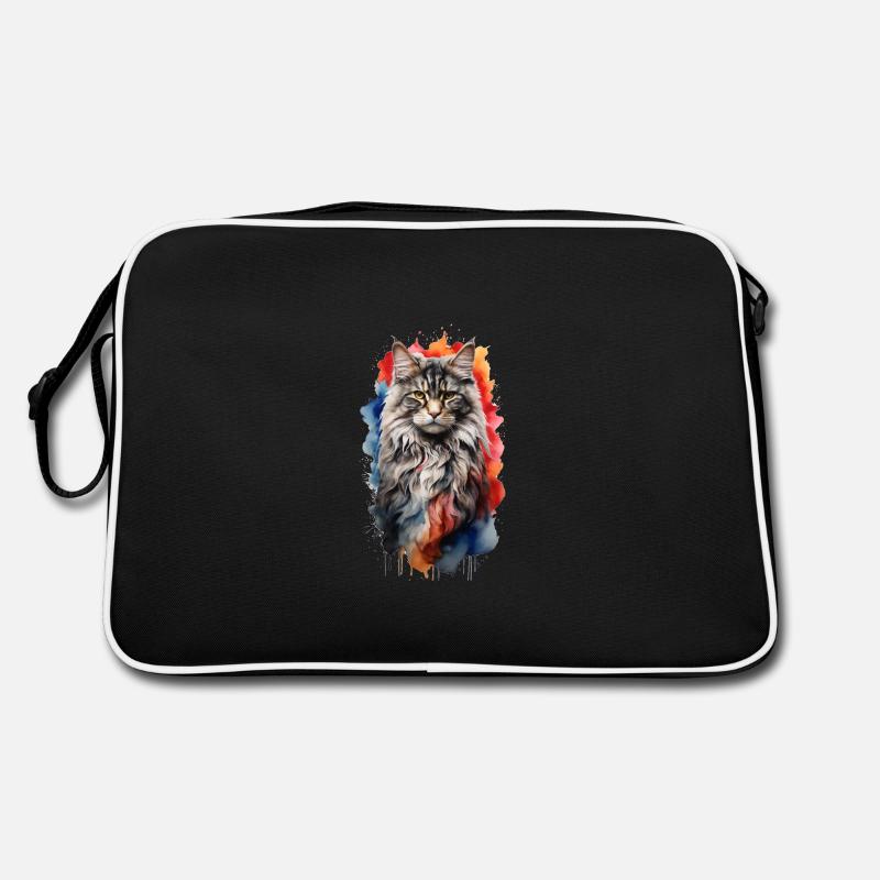 Norwegische Waldkatze Retro Tasche