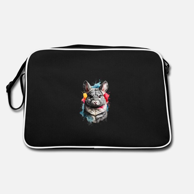 Chinchilla - Retro Tasche - Schwarz/Weiß