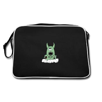 Cute Yet Terrifying Monster Crew - Retro Bag - black/white - Back