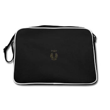 Pray Islam Allah Mecca - Retro Bag - black/white - Back