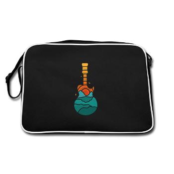 GITAR VIBES - Retro Tasche - Schwarz/Weiß - Hinten