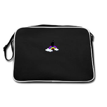 Chat arc-en-ciel - Sac Retro - noir/blanc - Dos