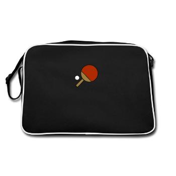 Tennis de table tennis de table battes de tennis de table - Sac Retro - noir/blanc - Dos