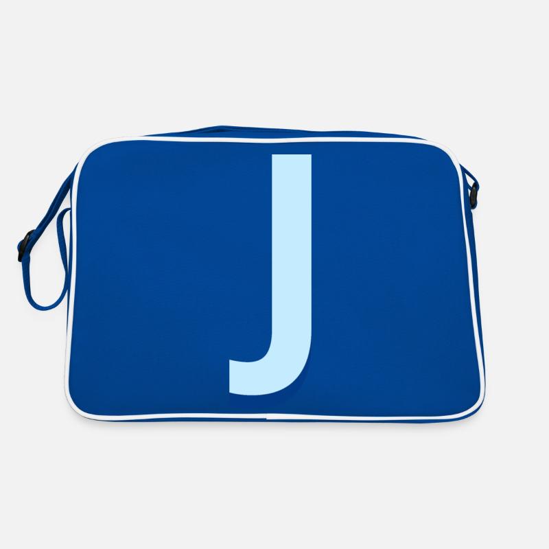 Pop and modern blue letter j Retro Bag