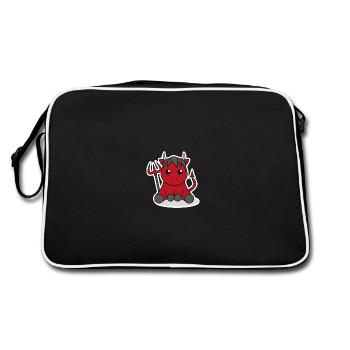 Little devil - Retro Bag - black/white - Back