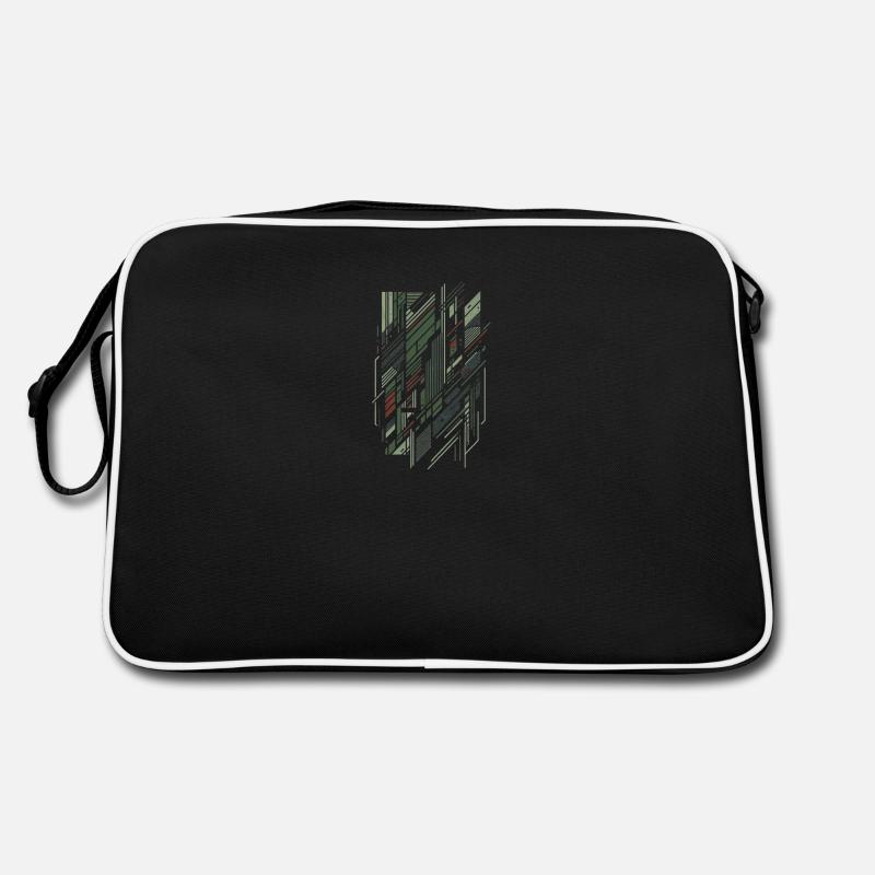 Geometric Camo Grid Retro Bag