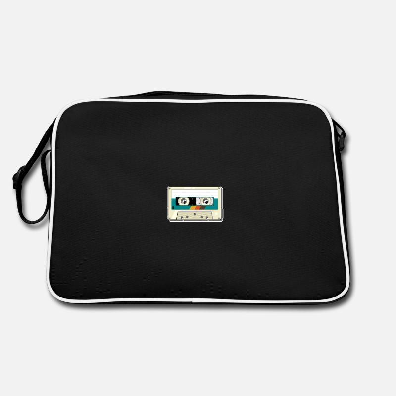 Vintage Kassette - Retro Tasche - Schwarz/Weiß