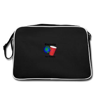 Bierpong for Future - Retro Tasche - Schwarz/Weiß - Hinten