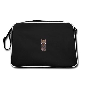 cool cat - Retro Bag - black/white - Back