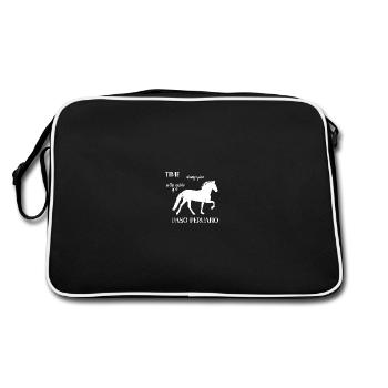 Time always flies - Retro Tasche - Schwarz/Weiß - Hinten