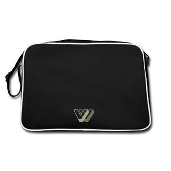 Winner Label. Fishing Edition - Retro Tasche - Schwarz/Weiß - Hinten