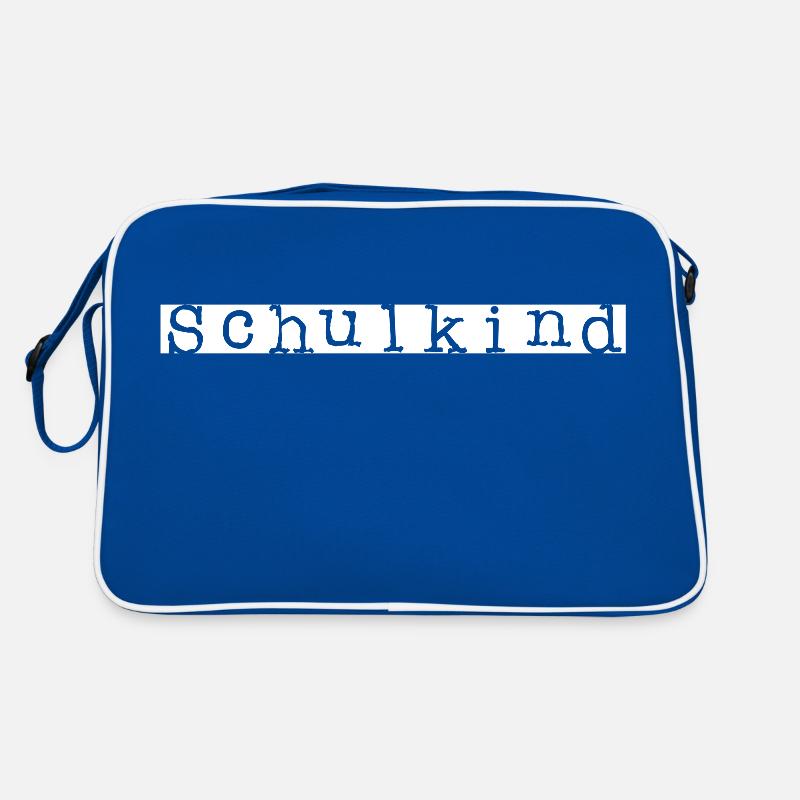"Eigene Texte hinzufügen" Schulkind Einschulung Retro Tasche