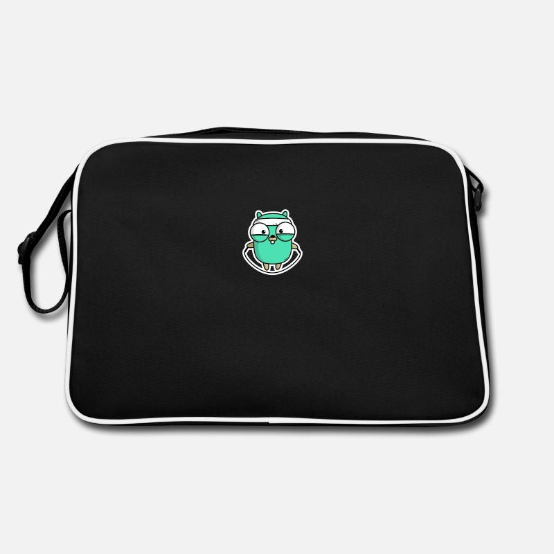 Gophercise - Retro Tasche - Schwarz/Weiß