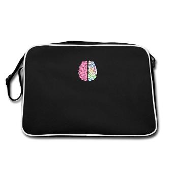 CREATIVE BRAIN - Retro Bag - black/white - Back