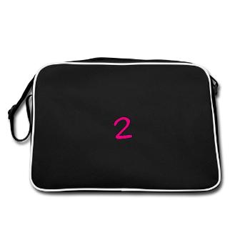 2 en rose - Sac Retro - noir/blanc - Dos