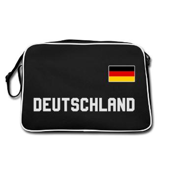 Look maillot de l’Allemagne avec drapeau sur la poitrine - Sac Retro - noir/blanc - Dos