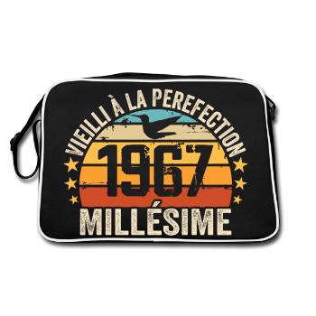 Jahrgang 1967 Retro 1967 Geburtstagsgeschenk - Retro Tasche - Schwarz/Weiß - Hinten