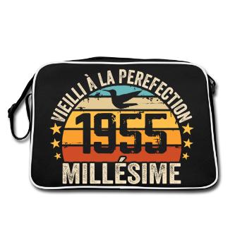 Vintage 1955 Retro 1955 Birthday Gift - Retro Bag - black/white - Back