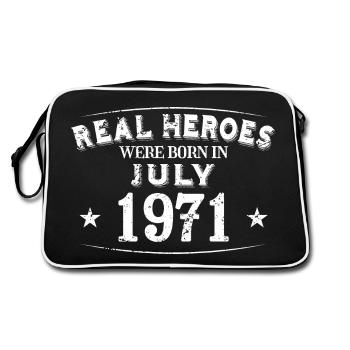 Real Heroes were born in July 1971 Birthday - Retro Bag - black/white - Back