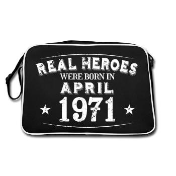 Real Heroes were born in April 1971 Birthday - Retro Bag - black/white - Back