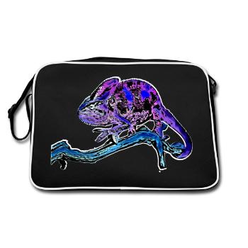 Chameleon - Retro Bag - black/white - Back