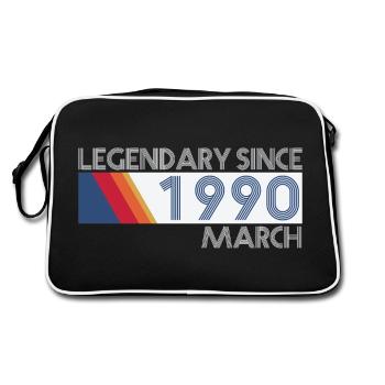 Legendär, Legende, Legendary, Legend, SiFi, Si-Fi, - Sac Retro - noir/blanc - Dos
