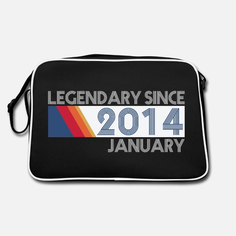 Retro SiFi Legendary since January 2014 - Geburtst - Retro Tasche - Schwarz/Weiß