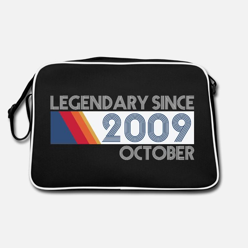 Retro SiFi Legendary since October 2009 - Geburtst - Retro Tasche - Schwarz/Weiß