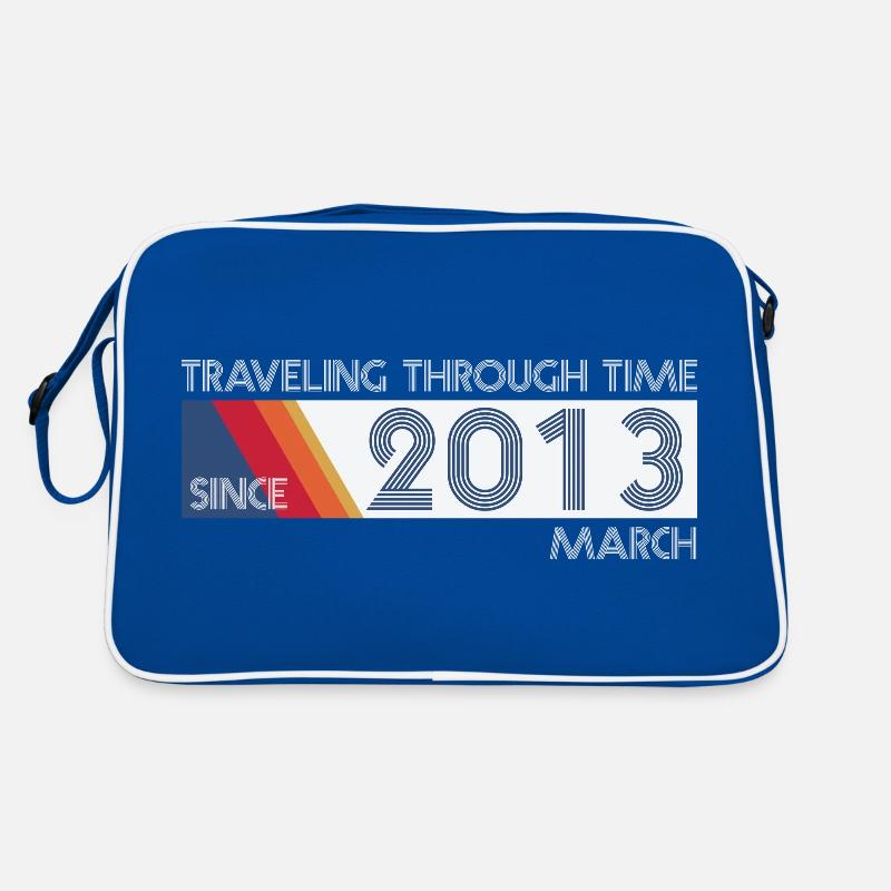 Conception drôle d'anniversaire de voyage dans le temps mars 2013 Sac Retro