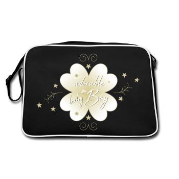 Baby Boy - Retro Tasche - Schwarz/Weiß - Hinten