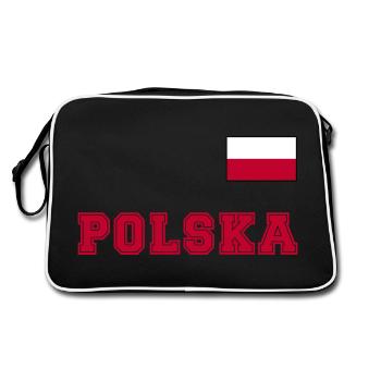Look maillot de la Pologne – POLSKA avec drapeau - Sac Retro - noir/blanc - Dos