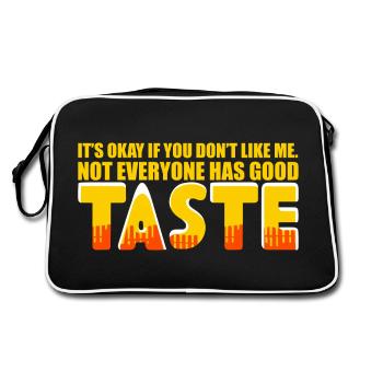Not Everyone Has Good Taste - Retro Bag - black/white - Back