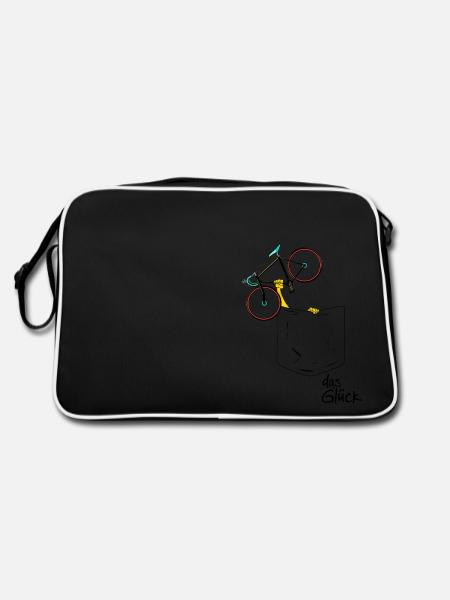 Glücksbringer - Retro Tasche - Schwarz/Weiß