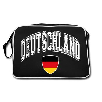 Germany Flag - Retro Bag - black/white - Back