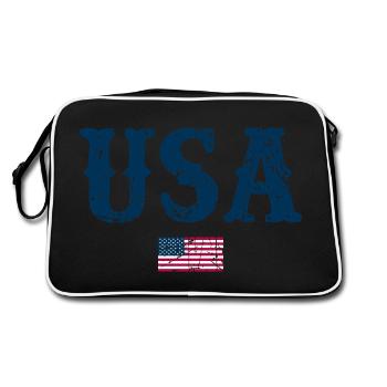 Drapeau des États-Unis - Sac Retro - noir/blanc - Dos
