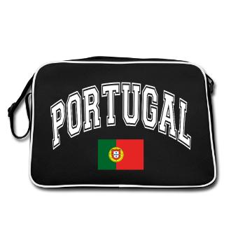 Drapeau du Portugal - Sac Retro - noir/blanc - Dos