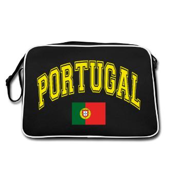 Drapeau du Portugal - Sac Retro - noir/blanc - Dos