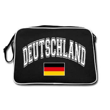 Germany Flag - Retro Bag - black/white - Back