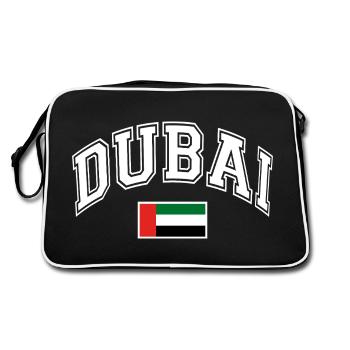 Drapeau de Dubaï - Sac Retro - noir/blanc - Dos
