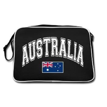 Drapeau de l’Australie - Sac Retro - noir/blanc - Dos