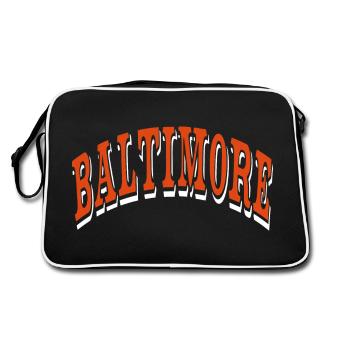 Baltimore - Retro Bag - black/white - Back